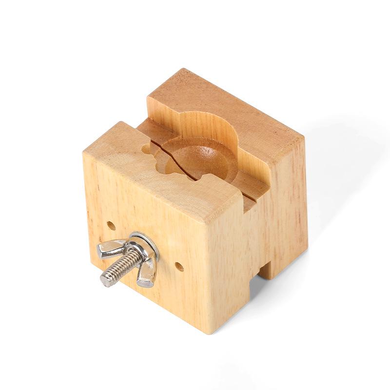 Adjustable Wooden Watch Repair Stand for Back Cover Fixing