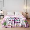 Cute Hopscotch Design with Rainbow Flannel blanket for bedroom, living room, sofa, and nap sofas