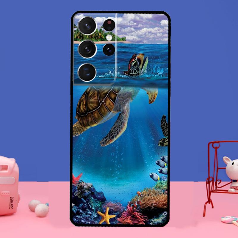 Ocean Sea Turtle Phone Case For Samsung Galaxy S21 Ultra S20 FE S8 S9 S10 S21 Plus Note 20 Ultra Full Cover