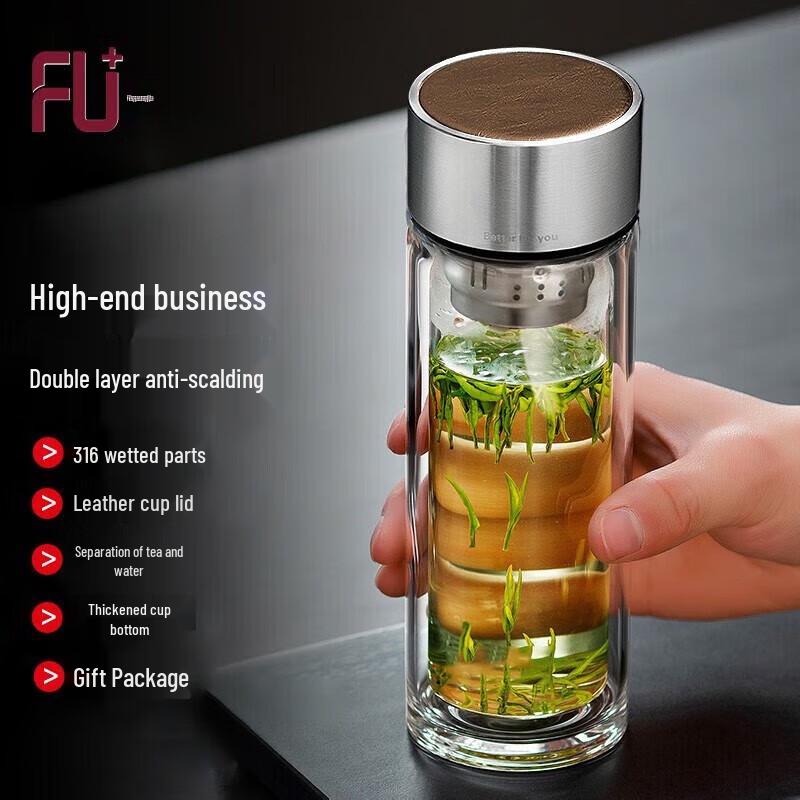 FUGUANG Double-Layer Heat-Resistant Glass Cup