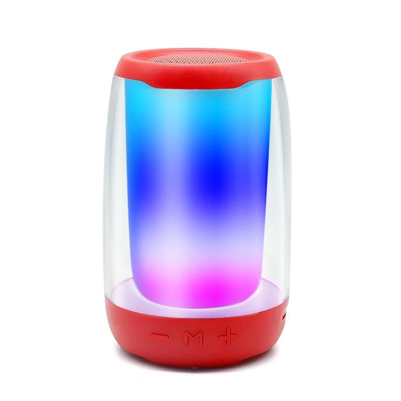 Portable Bluetooth Speaker Colorful Lights Night Light Atmosphere Lamps  Loudspeaker USB TF Card Play AUX Multiple Connection Modes
