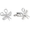 DRESSCODE101 Men's Simple Design Zirconia Cufflinks for Weddings, Business, and Gifts HWCF1032