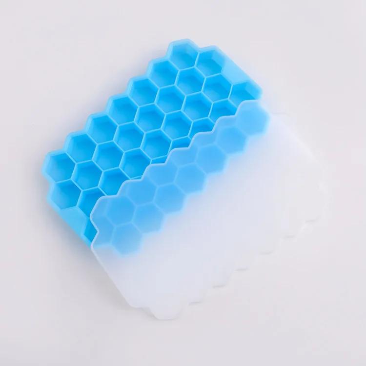 1/2/3/5Pcs Large Capacity Ice Tray Silicone Molds Honeycomb Ice Cube Molds For Chilled Drinks Whiskey Cocktails Food