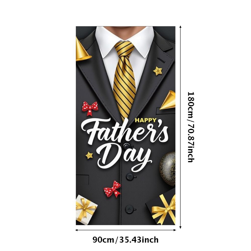 Father's Day Banner Polka Dot Pattern Party Decoration Happy Father's Day Gift Decor Event Banner For Party Background Indoor