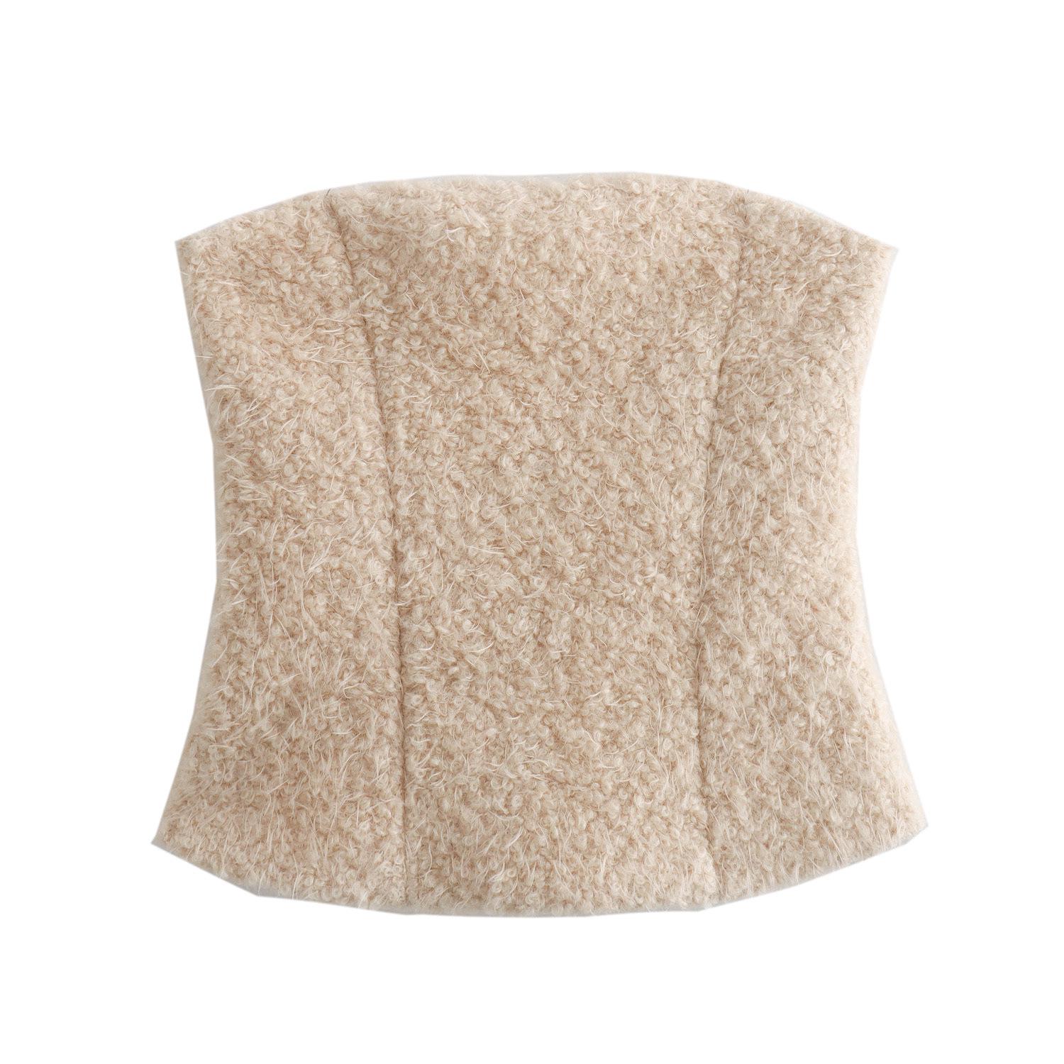 

2024 Осень Женский Европейский и Американский Стиль Топ Бандо без Бретелей 8982531 Large хаки