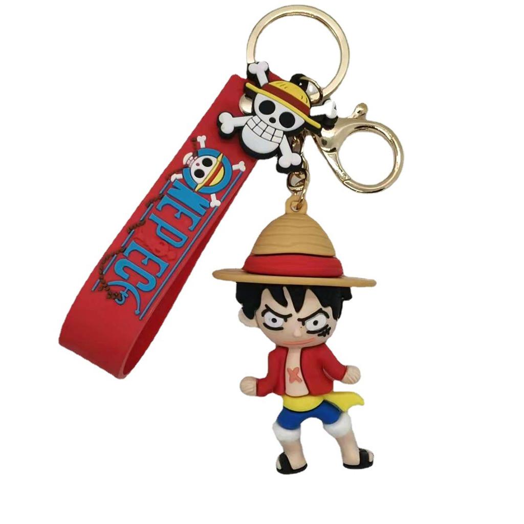 Creative Cartoon One Piece Doll Series Keychain Couple Bag Car Keychain Accessories Gift Wholesale Y2k Fashion Toys Anime