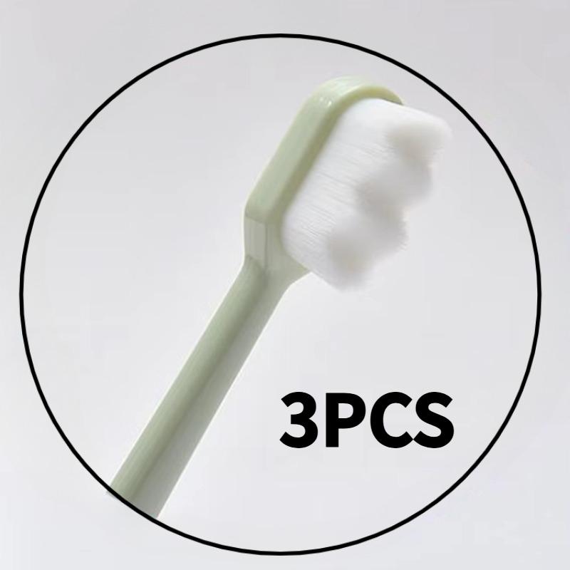 

3/5/10 шт. Многоцветная ультратонкая мягкая зубная щетка Волнистая головка Ультратонкая мягкая зубная щетка Глубокая чистка зубов Портативная для путешествий и улицы