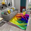 Multicolor Rose Flower Carpet for Lovers Bedroom Decor Rugs Living Room Carpet Kitchen Bedroom Door Entrance Non-slip Carpets