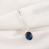 London Blue Topaz Pendant, 925 Solid Sterling Silver Gemstone Jewelry, Handmade Pendant, Gift For Her