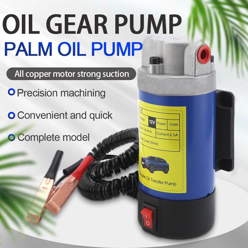 Oil Extractor Pump For Engine Oil Extraction And Oil Transfer Change Pump,Portable Electric Self-Priming Powerful Gear Pump