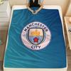 Man City Flannel Blanket, High quality Comfortable for All Seasons, Home Decor, Warmth and Comfort