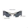 Randlose Sonnenbrille Cyberpunk Sonnenbrille für Rave Halloween Erwachsene Straße Strand