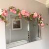 1pc Blush Peony Flowers OrgMemory Rose Flower Vine Light Pink Flower Garland Floral Garland for Wedding Decor Home Table Runner Mantle Decoration