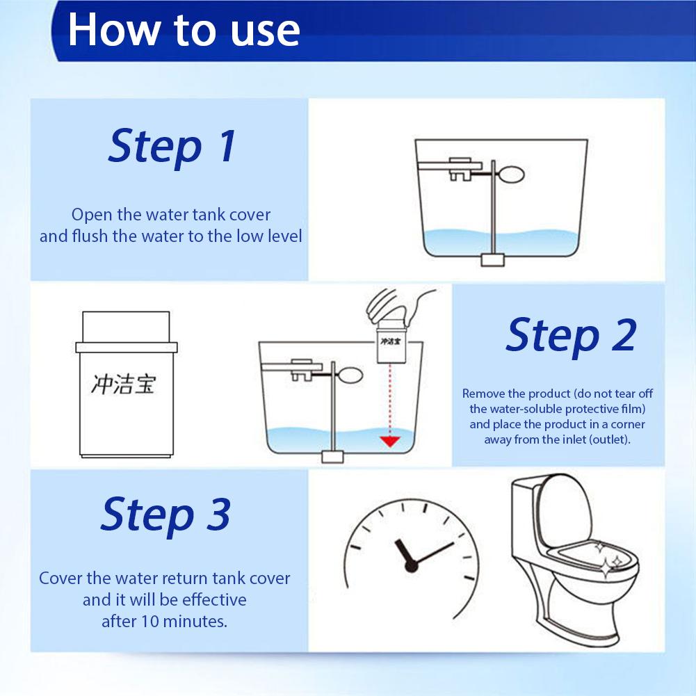 Erstaunlicher Toilettenschüsselreiniger, langlebiger Bleichmittel, Toilettenschüsselreiniger, Fleckenentferner, blaue Blasenreinigung, automatischer Toilettenerfrischer