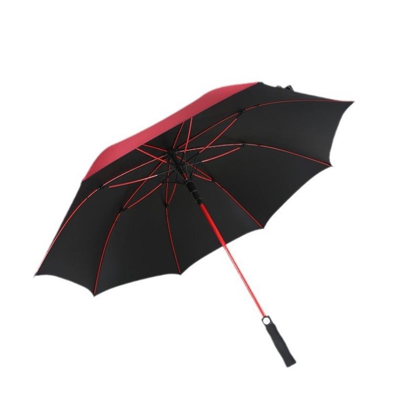 Men's Business Super Large Straight Pole Double People Golf Umbrella Long Handle Red Bone Businees Gift Advertising Umbrella