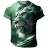Tiger T-Shirt Mode 3D Herren Kurzarm Street Casual Sport Tops Übergroßes O-Ausschnitt T-Shirt Tops Frühling Sommer Herrenbekleidung