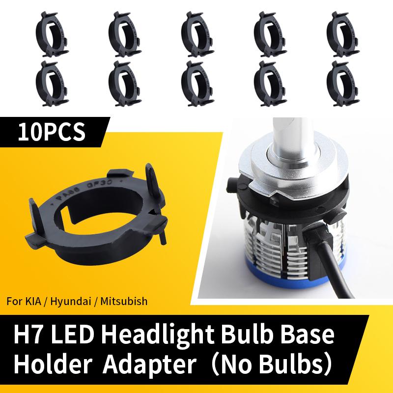 10PCS Car Base Holder Adapter Sockets For K3 K4 K5 Sportage Sorento CEED Hyundai Veloster I30 H7 Headlight Base Holder Adapter
