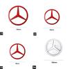 1pc ABS Tail Star Emblems Black Silver Rear Trunk Star Logo Stickers Badges for Mercedes Benz B-class GLS450 X166