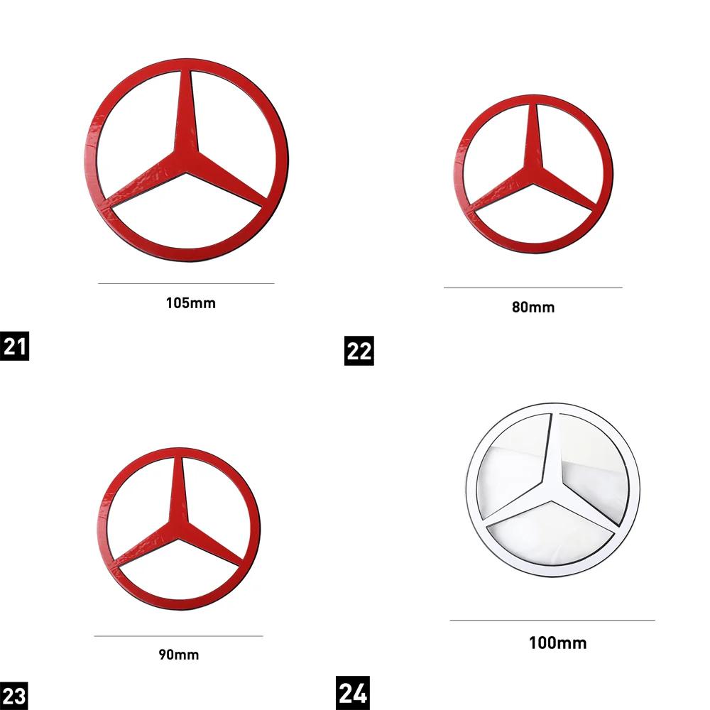 1pc ABS Tail Star Emblems Black Silver Rear Trunk Star Logo Stickers Badges for Mercedes Benz B-class GLS450 X166
