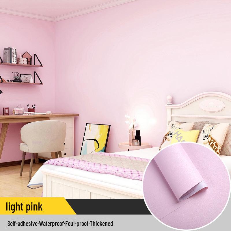 Self-Adhesive Solid Color PVC Wallpaper for Bedroom and Home Décor