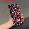 2DFlat Samsung Phone Case Pink Cherry Blossoms On Black Background Phone Case Applicable To Galaxy S22 S23 S24 S25ULTRA S26 A12 A13 A14 A15 A16
