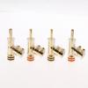 2/4Pcs HIFI Gold/Rhodium Plated Lockable Speaker Cable Banana Plug Connector Self-locking Audio Accessories