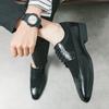 Men’s Derby Retro Leather Brogue Dress Shoes Formal Office Business Shoes Tuxedo Wedding Blazers Saddle Shoes Plus Size