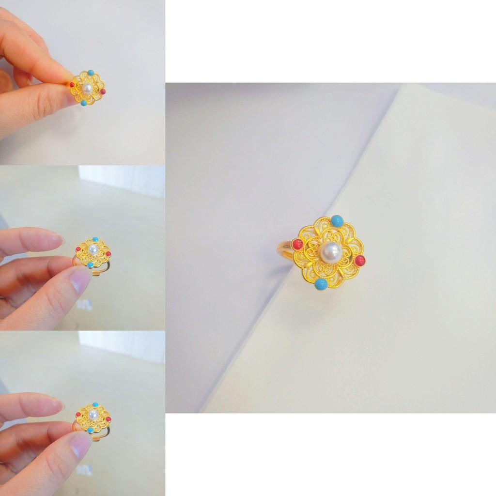 Unique Gold Plated Brass Ring With Vintage Flair Adjustable Design For Fashion Lovers