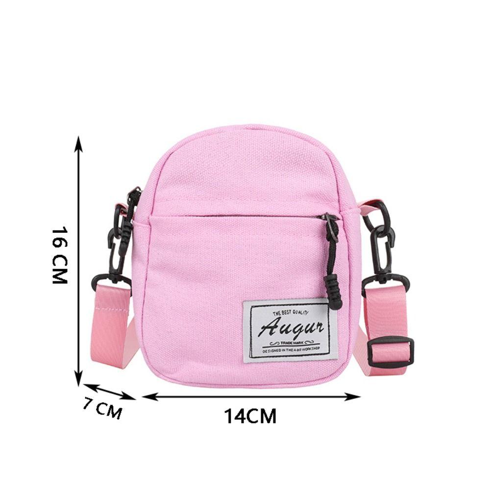 All-match Canvas Canvas Small Bag Japanse Style Embroidery Crossbody Bag Travel Storage Handbags Women Girls