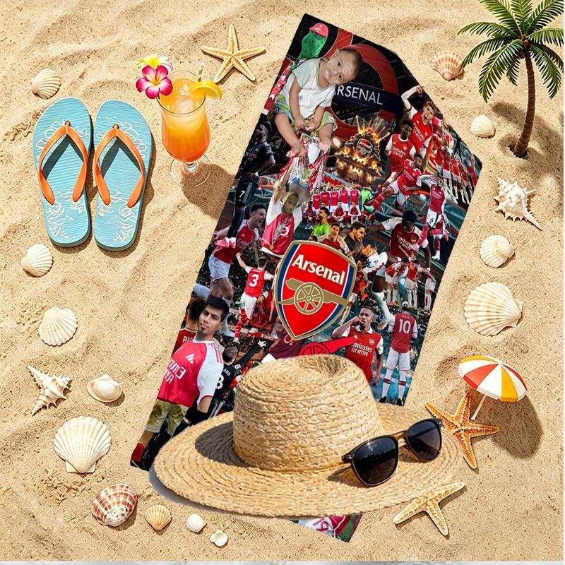Arsenal F.C Print Beach Towel, Versatile Lightweight Absorbent Beach Towel for Pool Surf Yoga Bathroom, Perfect Birthday Holiday Gift