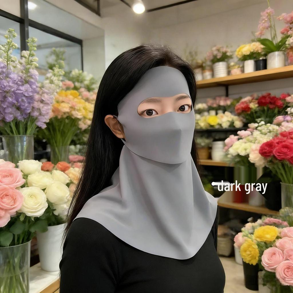 Women's Full Face UV Protection Ice Silk Mask and Neck Guard