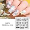 kads Festival 001 nydelig påske neglestempel stempling egg & kanin Mal Bilde Plater søt Nail Stempel Plate