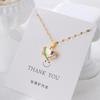 Versatile Luxury Titanium Steel Necklace with a Colorfast Pendant - Simple Niche Design Clavicle Chain for Women.