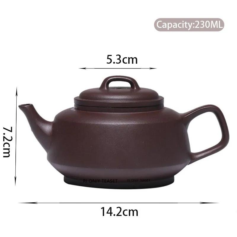 

230ml Chinese Yixing Purple Clay Teapots Handmade Tea Pot Raw Ore Purple Mud Beauty Tea Infuser Kettle Zisha Tea Set Teaware