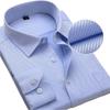 Plus Size 8XL 7XL Men Striped Dress Shirts Formal Fashion Social Office Long Sleeved Business Work Smart Casual Shirt Wholesale