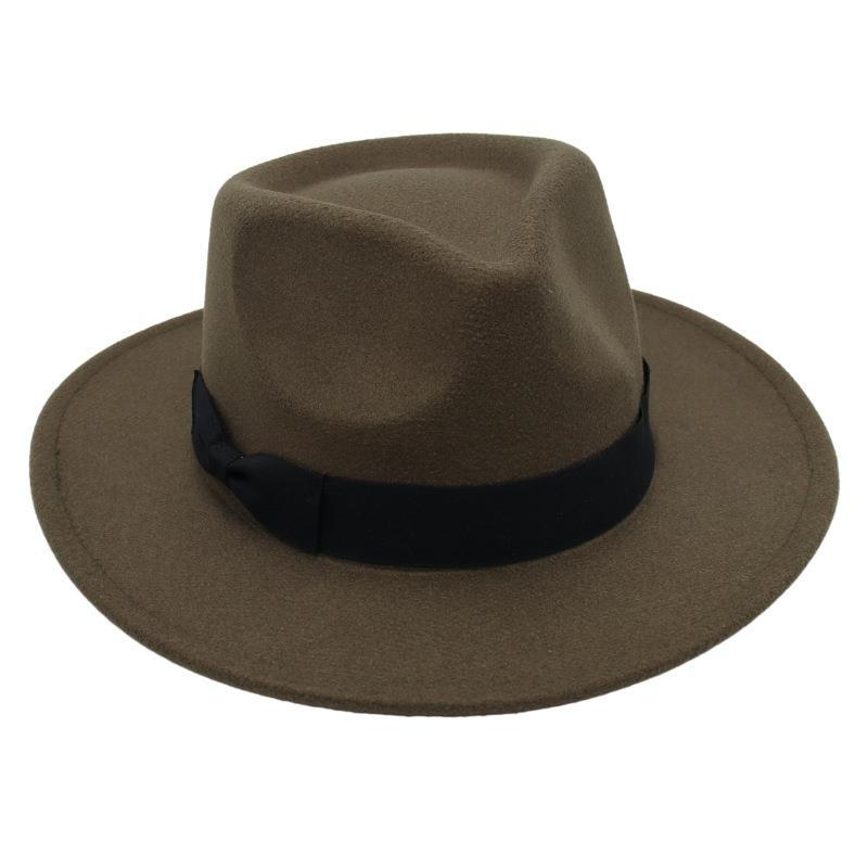Zylinderhut Shanghai Beach Jazzhut Herren- und Damenhut im ausländischen Stil Filzhut Temperament Imitat Wollhut Chinesischer Stil Tide