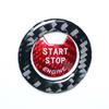 Car Carbon Fiber Inner Engine Button with Ring Trim Cover For Infiniti Q50 Q60
