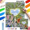 Zootopia Judy Nick Oil Painting Art Set Handmade Diy Gift Home Decoration.