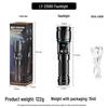 Multi-functional LED Flashlight: Magnetic, White Laser, Telescopic Zoom, Digital Display, Outdoor Handheld Work Light