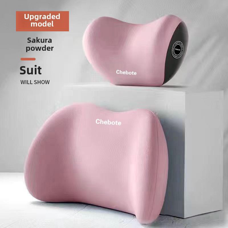 Memory Foam Car Headrest Pillow for Neck and Waist Support