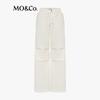 MO&Co. Women's High-Waist Curved Leg Cargo Pants