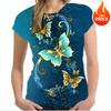 Summer T-shirts Butterfly 3d Print Streetwear Women's Casual Fashion Oversized O-neck T Shirt Y2k Female Girl Tops Tees Clothing