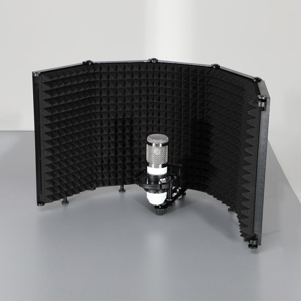 Foldable Adjustable Sound Absorbing Vocal Recording Panel Portable Isolation Microphone Shield Sound Proof Plate