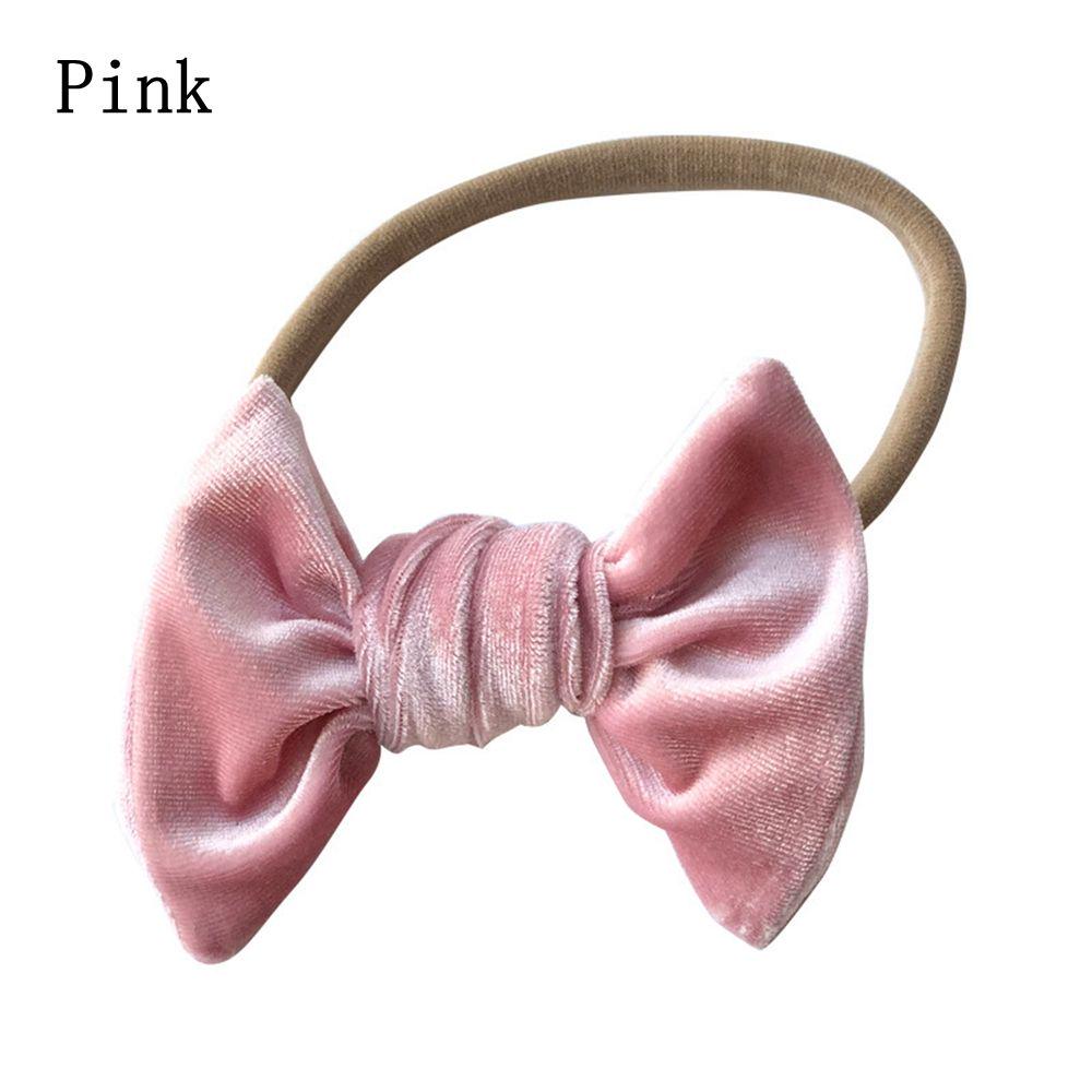 

Solid Floral Jacobs Baby Pleuche Headwrap Butterfly Headband Bubble Pure Color рожевий