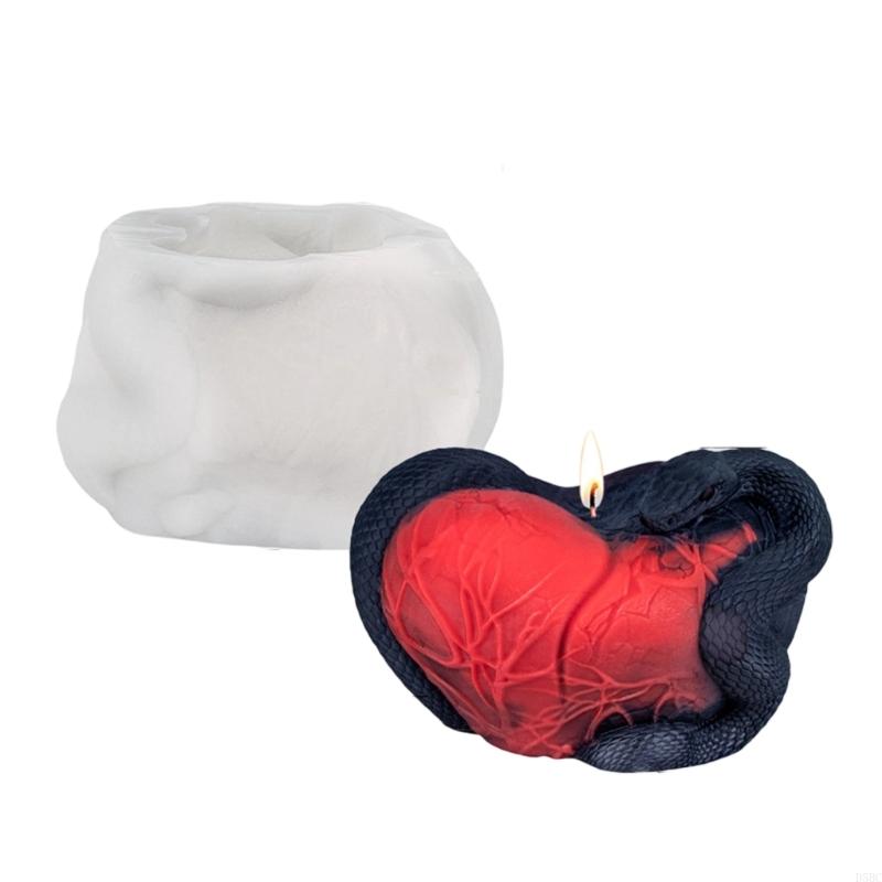 Handmade Molds Snake Heart Silicone Mould Resin Molds Plasters Molds