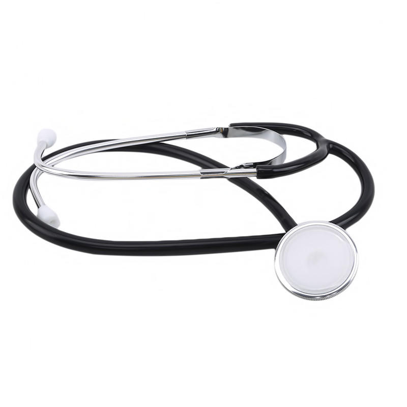High Quality Durable Single Head Stethoscope Black Medical Equipment Nurse Vet Cardiology Stethoscope