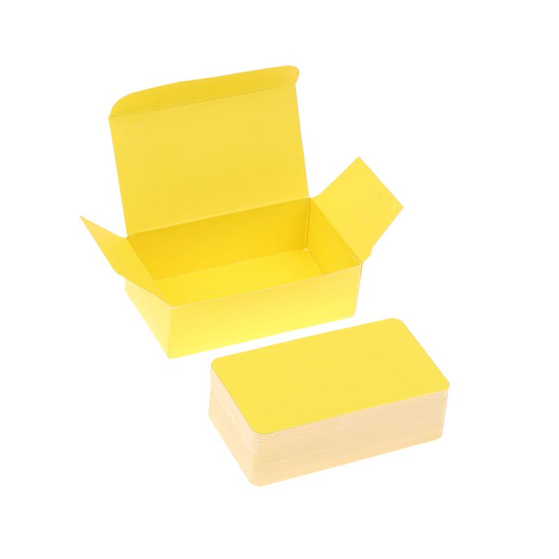 100 buc/cutie Carte de hârtie Kraft Carte de cuvânt cu două fețe Carte de vizită goală Notă de mesaj Carte de mulțumire Carte de scriere Carte de învățare