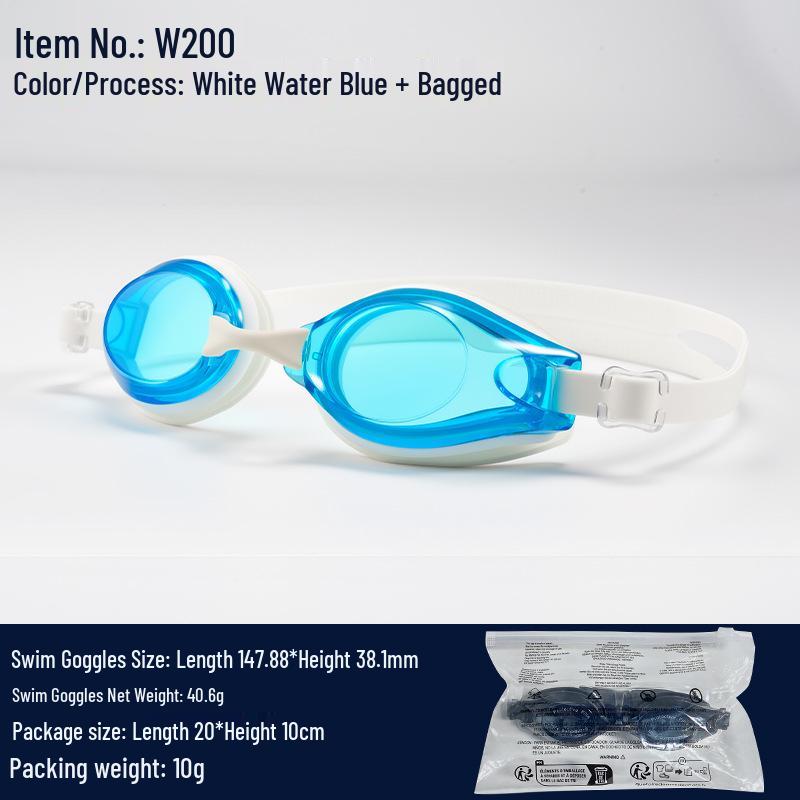 Prescription Anti-Fog Racing Goggles for Adults - High-Definition, Waterproof Swimming Gear One Size