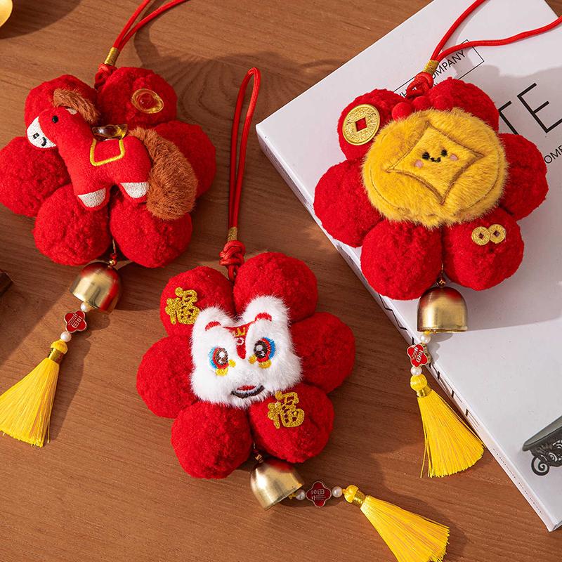 2026 Year Of The Horse  Year Decor Pendant Plush Living Room Joyful Atmosphere Decor Spring Festival Entrance Door Hanging