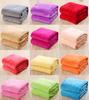 Custom Microfiber Flannel Fleece Blanket Throw Fleece Bed Blanket Knit Solid Color Cashmere Travel Blanket